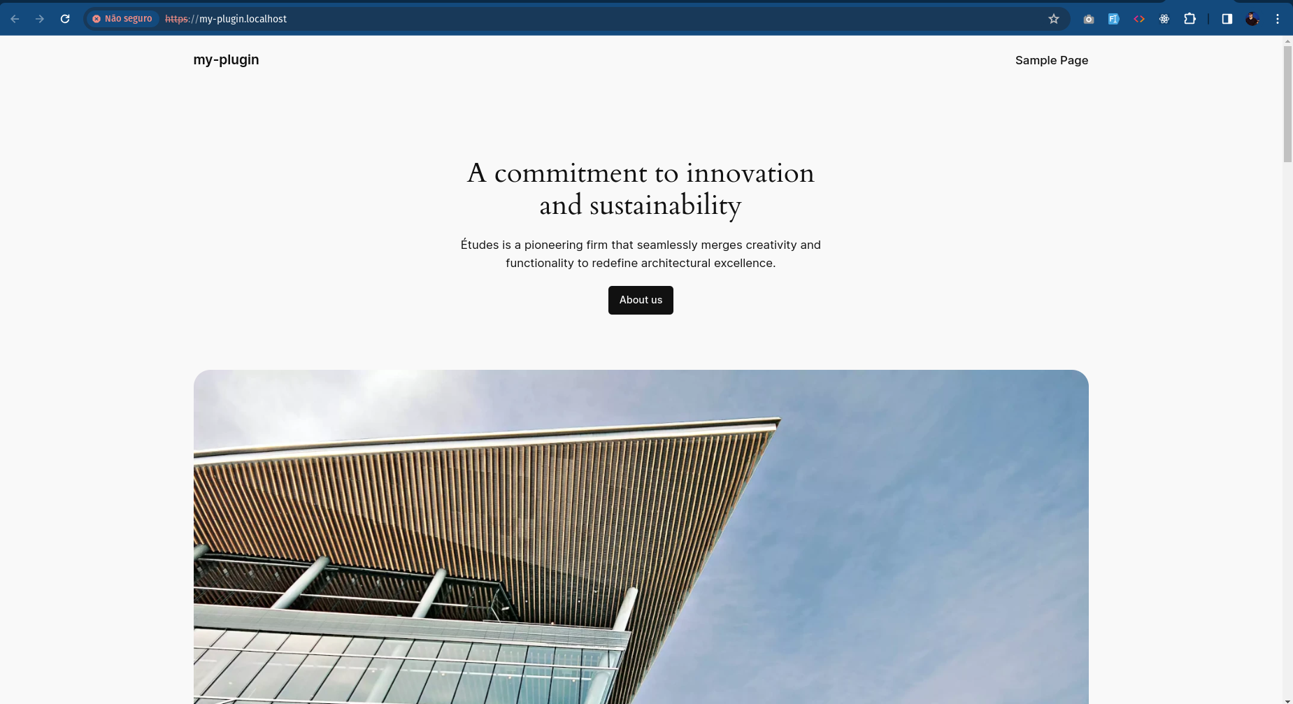 Default WordPress Site Homepage
